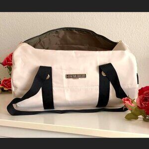 NIP JEAN PAUL GAULTIER Duffle Weekender Gym Bag Travel Sports Tote, Ivory Cream